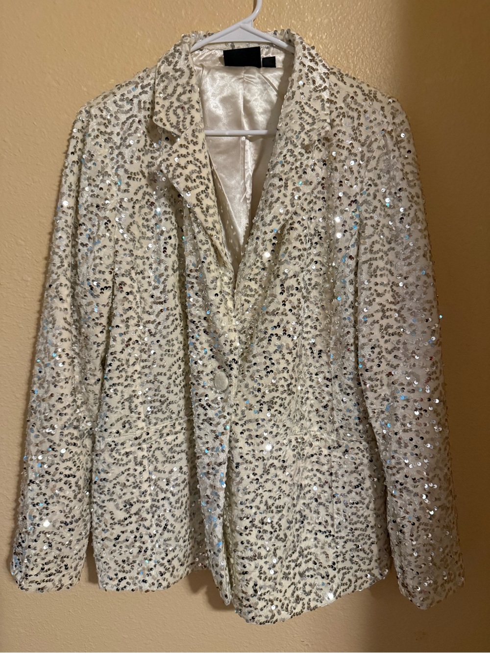 Joan Rivers Ivory Sequin Blazer - Sparkling Evening Jacket
